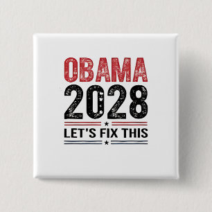 Michelle Obama for President Obama 2028 15 Cm Square Badge