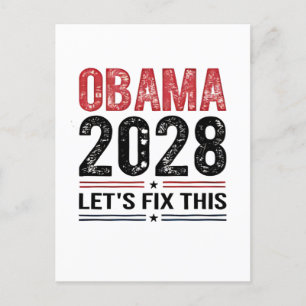 Michelle Obama for President Obama 2028   Invitation Postcard