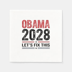 Michelle Obama for President Obama 2028 Napkin