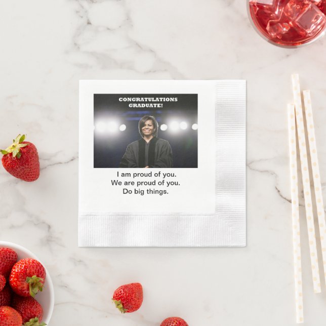 Michelle Obama - Graduation Paper Napkin (Insitu)
