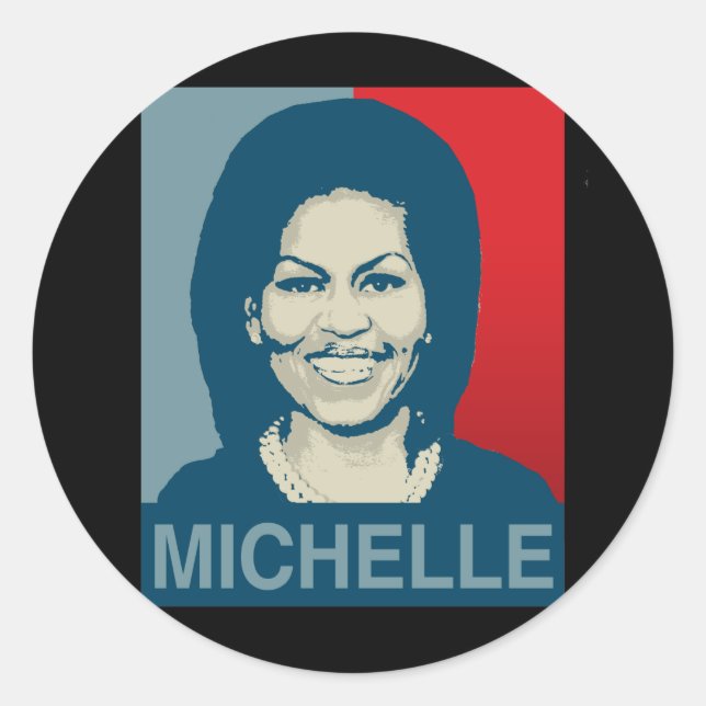 MICHELLE OBAMA HOPE -.png Classic Round Sticker (Front)