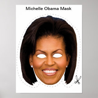 Michelle Obama Mask Poster