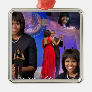 Michelle Obama Metal Tree Decoration