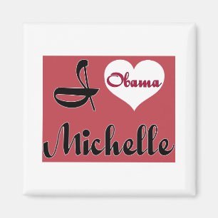 michelle obama pnk - Customised Magnet