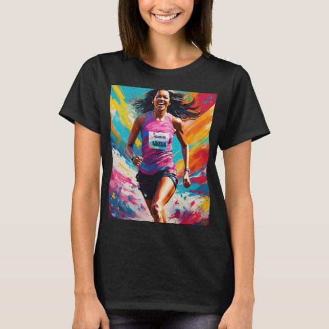 'michelle obama' running  T-Shirt (Front)