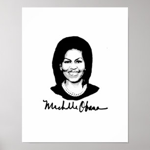 MICHELLE OBAMA SIGNATURE -.png Poster