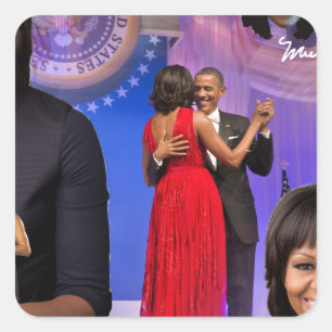 Michelle Obama Square Sticker