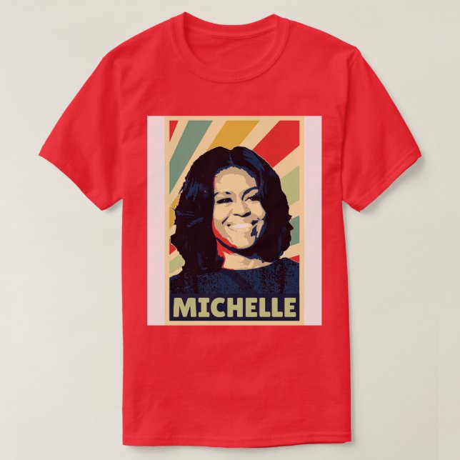Michelle Obama Vintage Colours T-Shirt (Design Front)