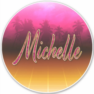 Michelle Vorname Name pink Aufkleber Sticker