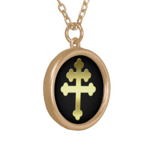 Michelle's Cross of Loraine French Croix Gold Plated Necklace