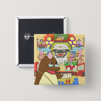 Michi no Eki Kujiyama Tsuchifukan Original Charact 15 Cm Square Badge