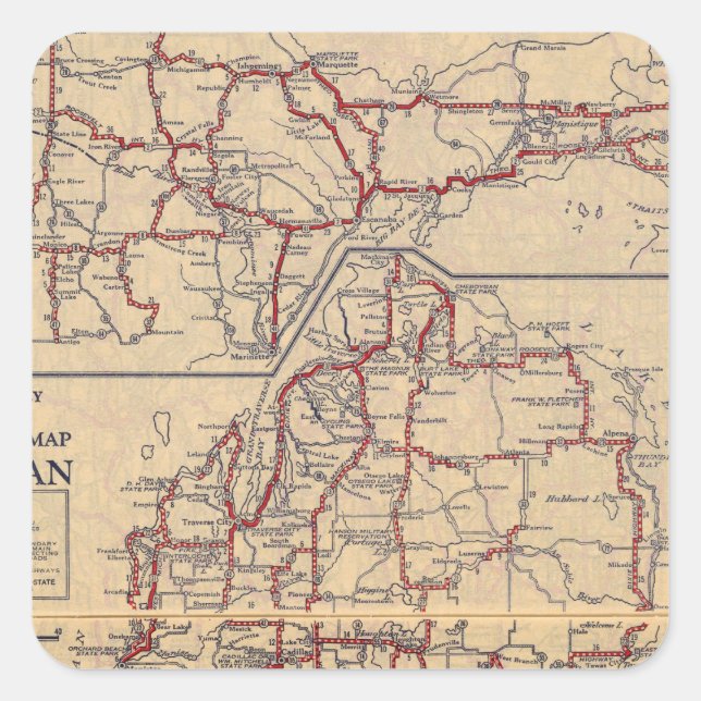 Michigan 6 square sticker (Front)