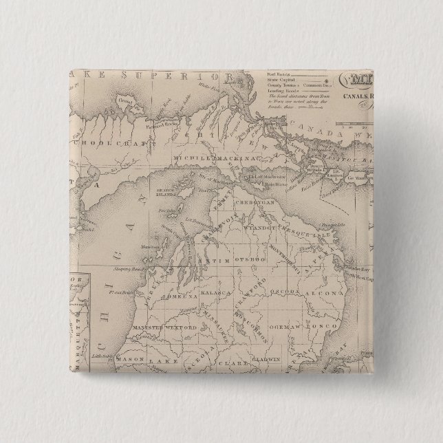 Michigan 9 15 cm square badge (Front)