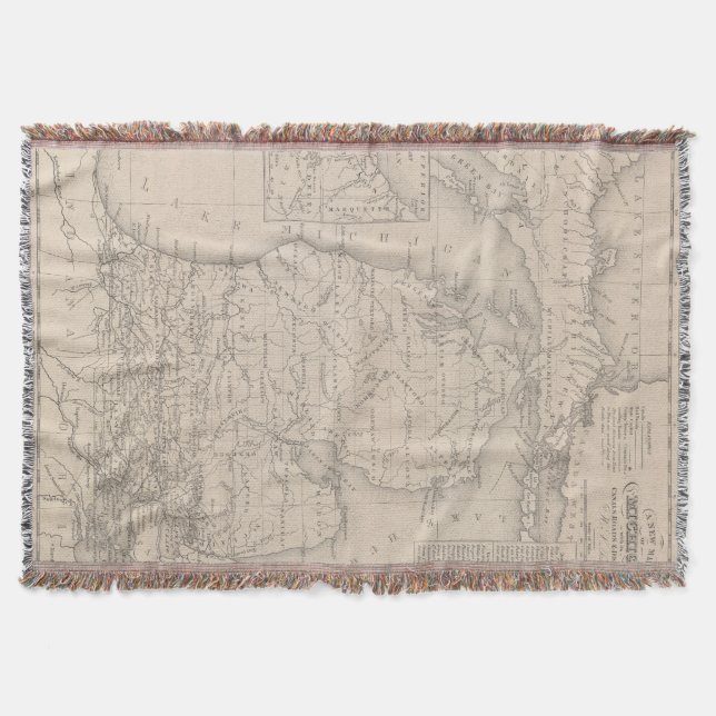 Michigan 9 throw blanket (Front)