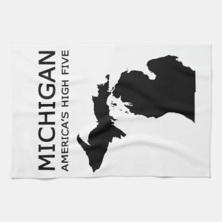 Michigan. America's High Five Tea Towel