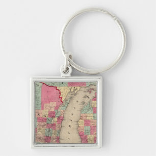 Michigan and Wisconsin Key Ring