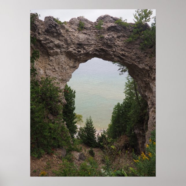Michigan Arch Rock Geology Photo Poster (Front)