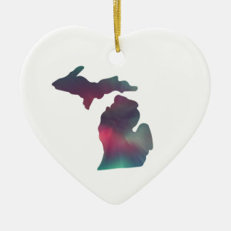Michigan Aurora Christmas Ceramic Tree Decoration