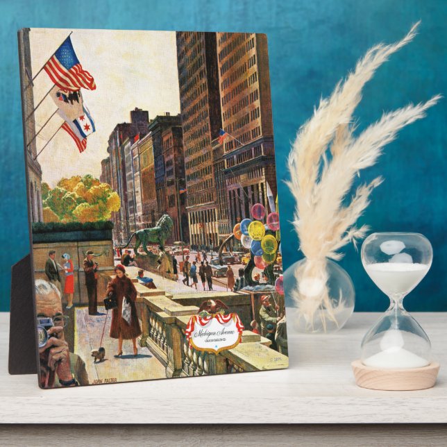 Michigan Avenue, Chicago by John Falter Plaque (Side)