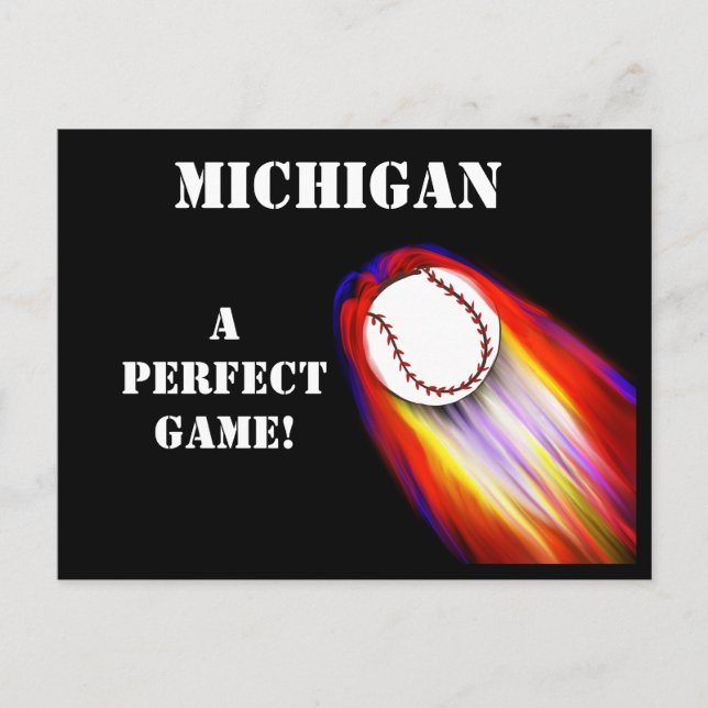 MICHIGAN BASEBALL HOLIDAY POSTCARD (Front)