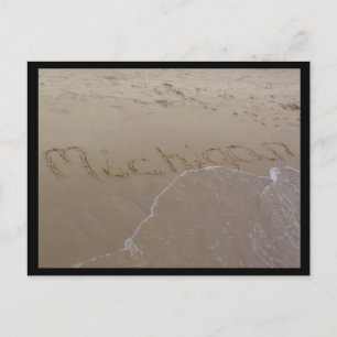 Michigan beach postcard