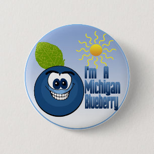 Michigan Blueberry 6 Cm Round Badge