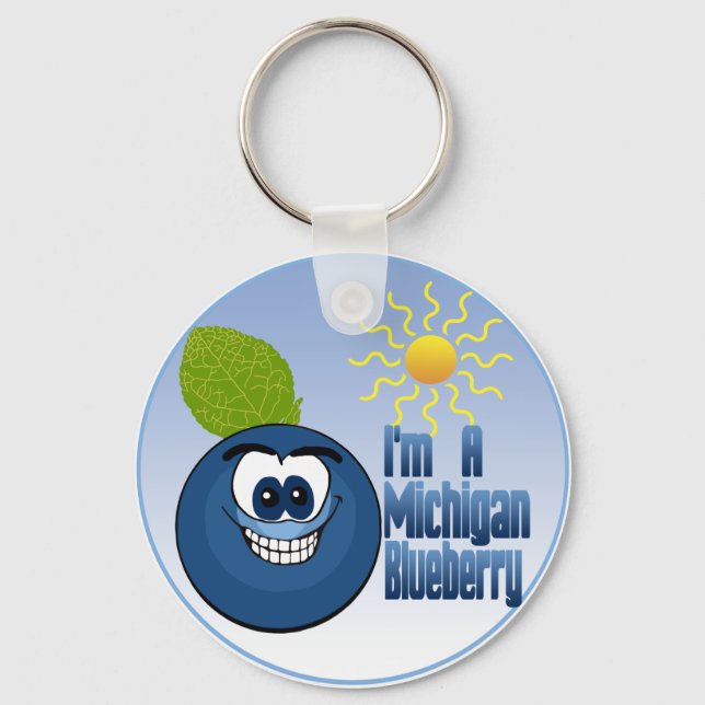 Michigan Blueberry Key Ring (Front)