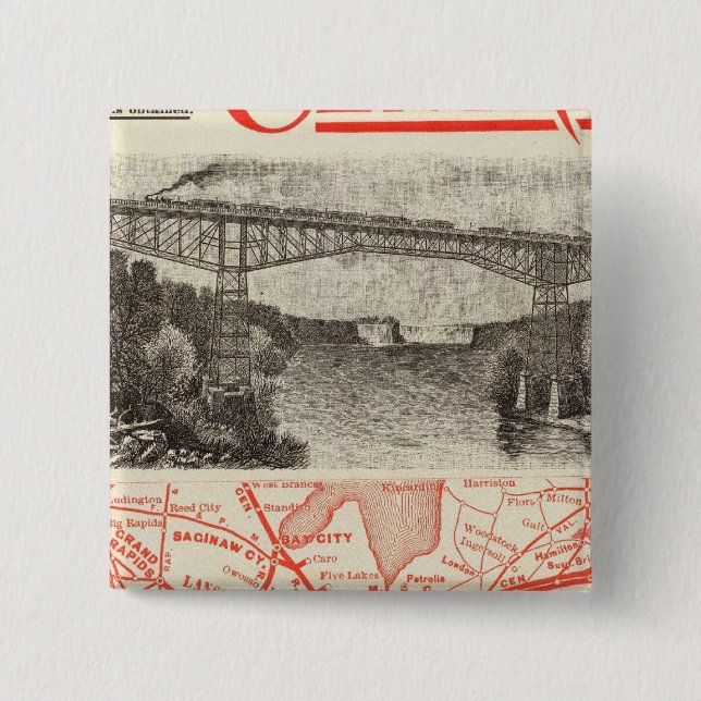 Michigan Central Railroad 15 Cm Square Badge (Front)