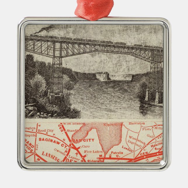 Michigan Central Railroad Metal Tree Decoration (Front)