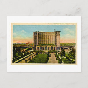 Michigan Central Station Detroit, Michigan Postcard