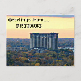 Michigan Central Station (Train Depot), Detroit,MI Postcard
