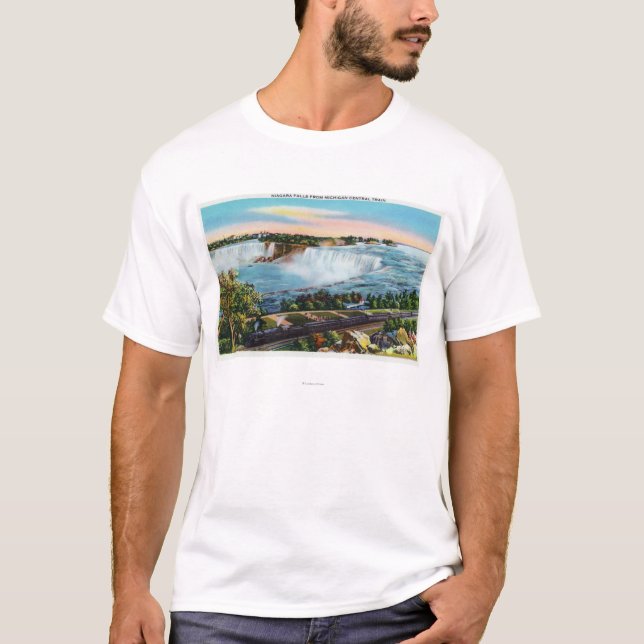 Michigan Central Train View of Niagara Falls T-Shirt (Front)