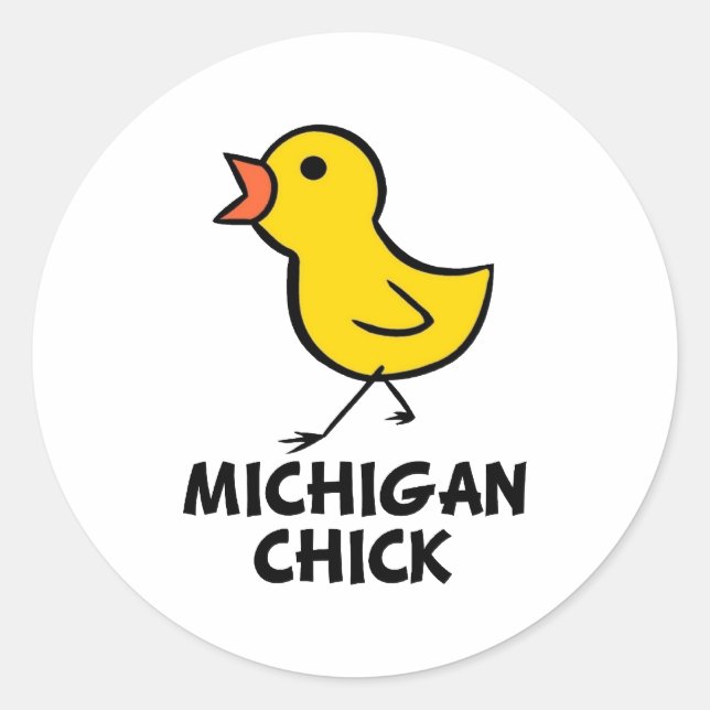 Michigan Chick Sticker (Front)