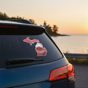 Michigan Chicken Silhouette Sticker