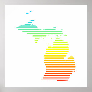 michigan chill fade poster