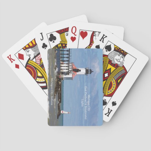 Image of Michigan City East Pier &Bkw Lights playing cards