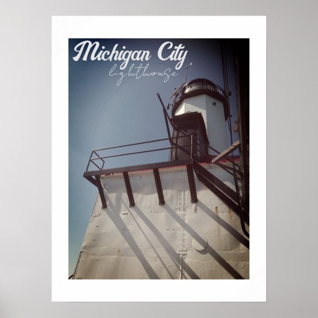 Michigan City IN lighthouse Poster (Front)