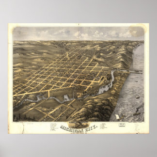 Michigan City, Indiana 1869 Poster