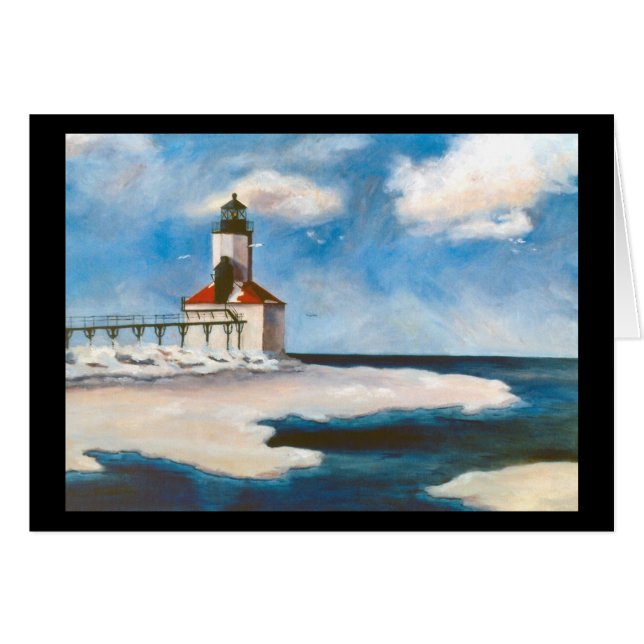 Michigan City Light Blank Card (Front Horizontal)