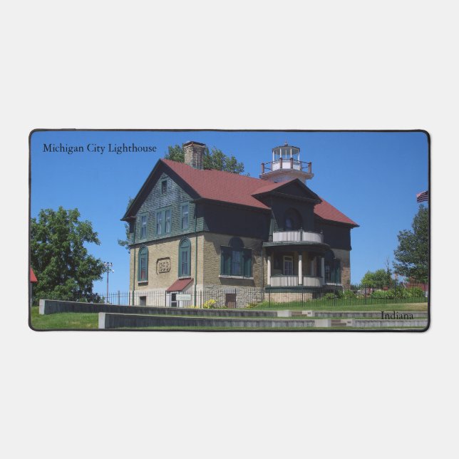 Michigan City Lighthouse desk mat (Front)