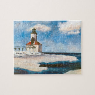 Michigan City Lighthouse Jigsaw Puzzle