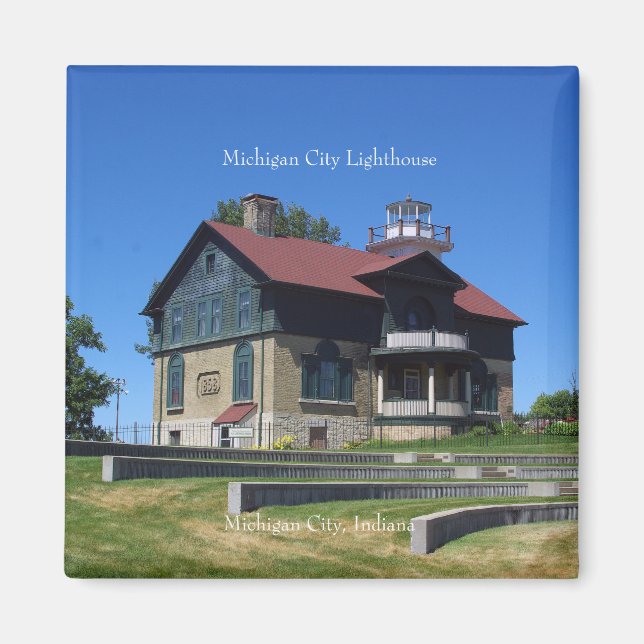 Michigan City Lighthouse magnet (Front)