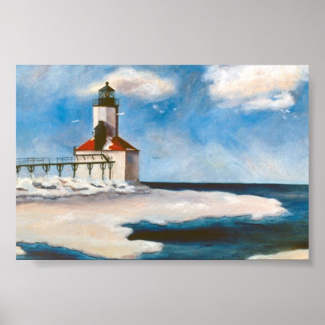 Michigan City Lighthouse Poster (Front)