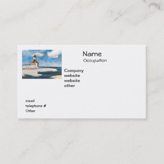 Michigan City Lighthouse Return Address Labels Business Card