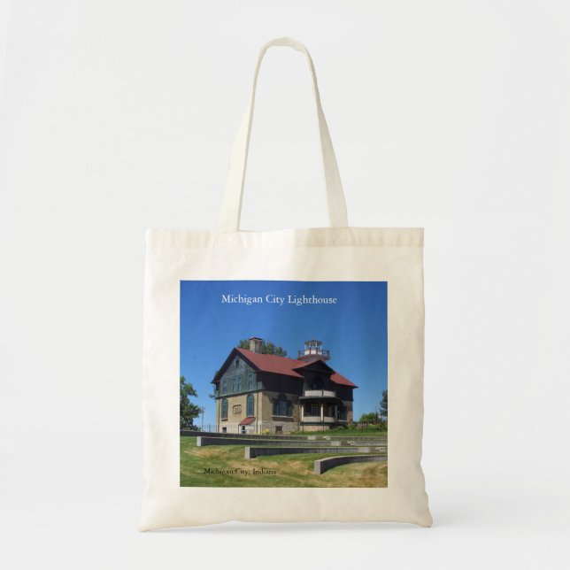 Michigan City Lighthouse tote bag (Front)