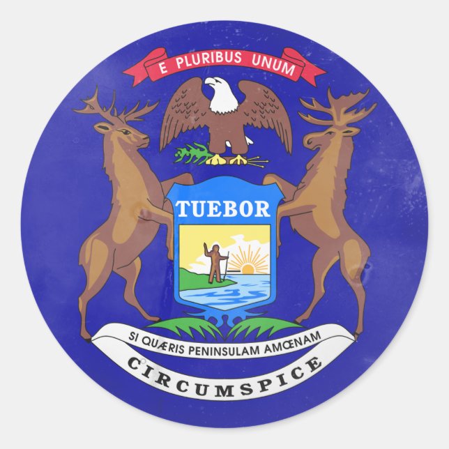 Michigan Classic Round Sticker (Front)