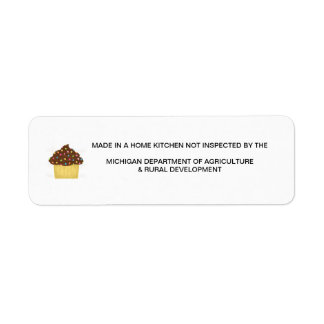 Michigan Cottage Food Law Statement Only Label