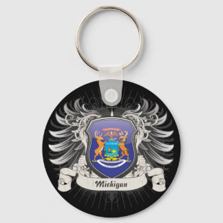 Michigan Crest Key Ring