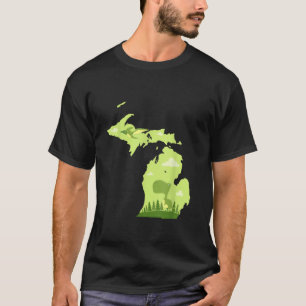 Michigan Cute T rex Dinosaur States Kids Gift T-Shirt