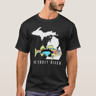 Michigan Detroit River Walleye Fishing Freshwater  T-Shirt